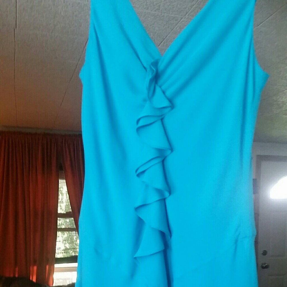 Marc Bower Silk Turquoise Dress